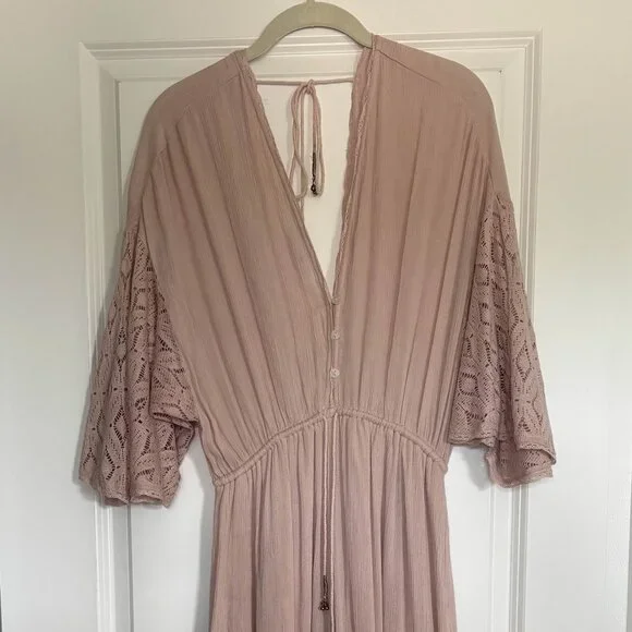 Free People Angela Jumpsuit in Rose Pearl - Picture 2 of 7